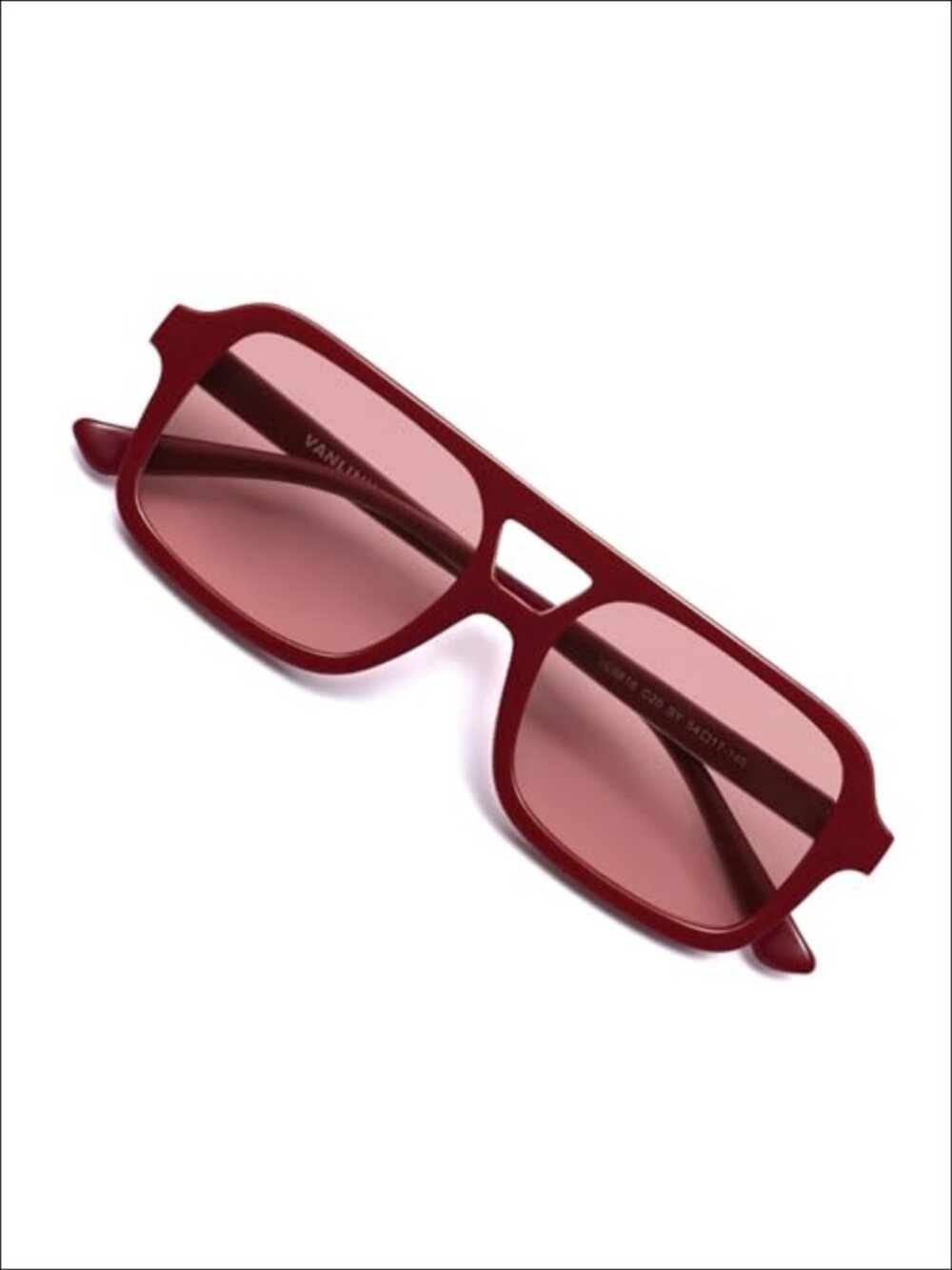 Retro 70s Square Aviator Sunglasses UV400 Full Frame Plastic